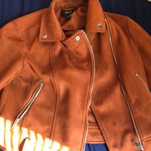 tan suede forever 21 leather jacket